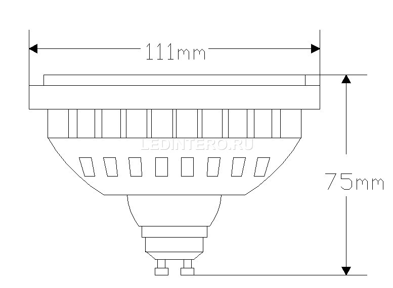 Светодиодная лампа Ledintero ARR111 GU10