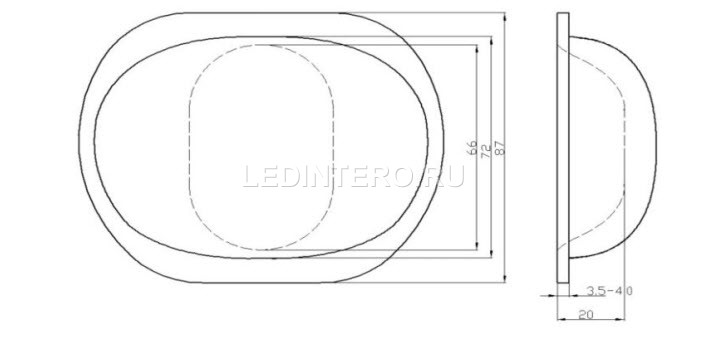 Вторичная оптика для мощных светодиодов UL SL107x160x110