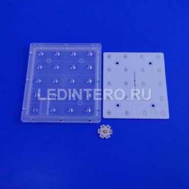 Комплектация алюминиевая плата + вторичная оптика UL-LD125X110CR824